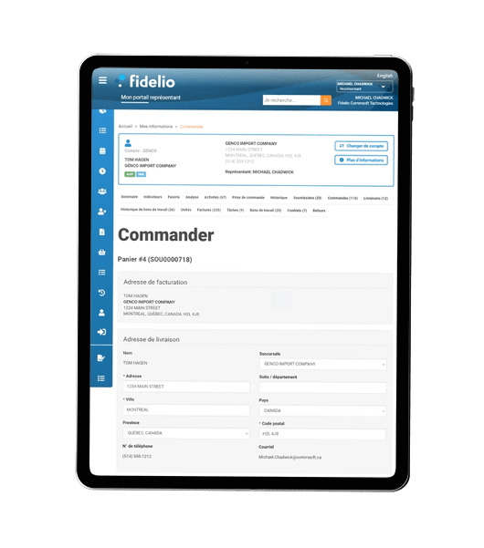 Fidelio Cloud ERP - Commandes vente
